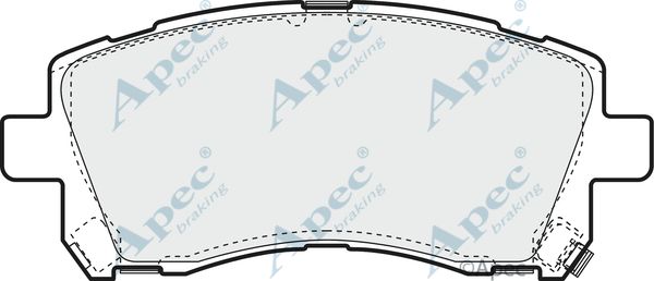 APEC BRAKING stabdžių trinkelių rinkinys, diskinis stabdys PAD1070